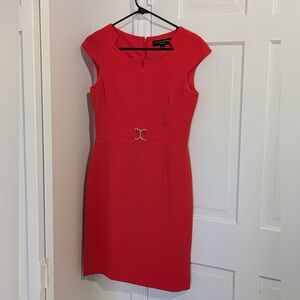 Elegant Red Cap Sleeve Mini Dress